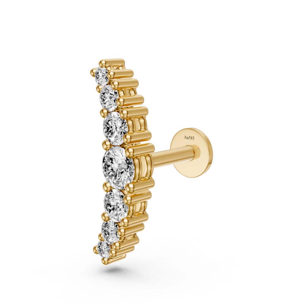Diamond Piercing in Yellow Gold