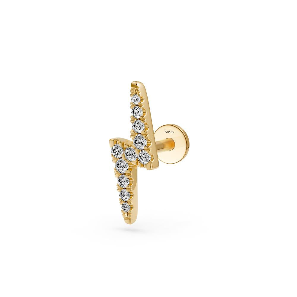 Diamond Piercing in Yellow Gold
