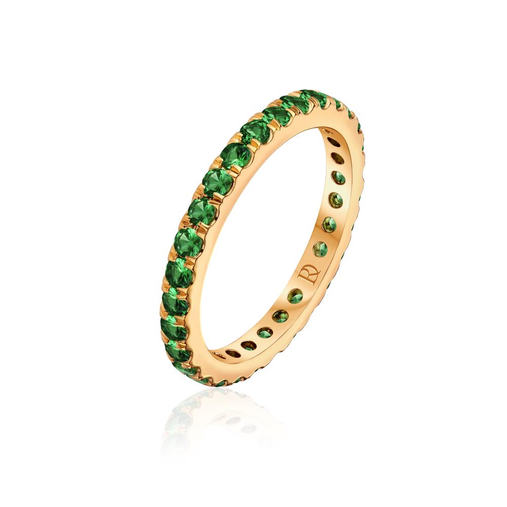 Tsavorite Ring in Yellow Gold