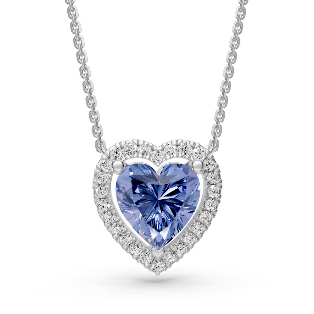 White Gold Necklace with Spinel Stone