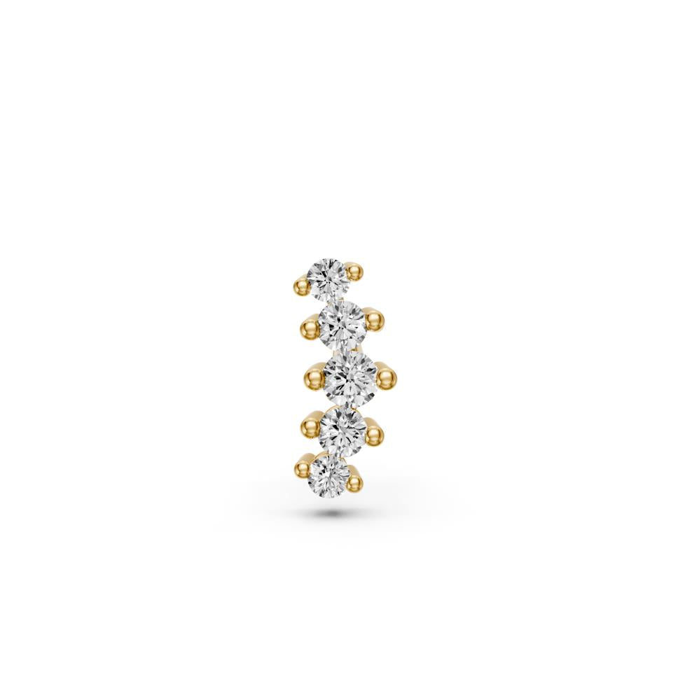 Diamond Piercing in Yellow Gold