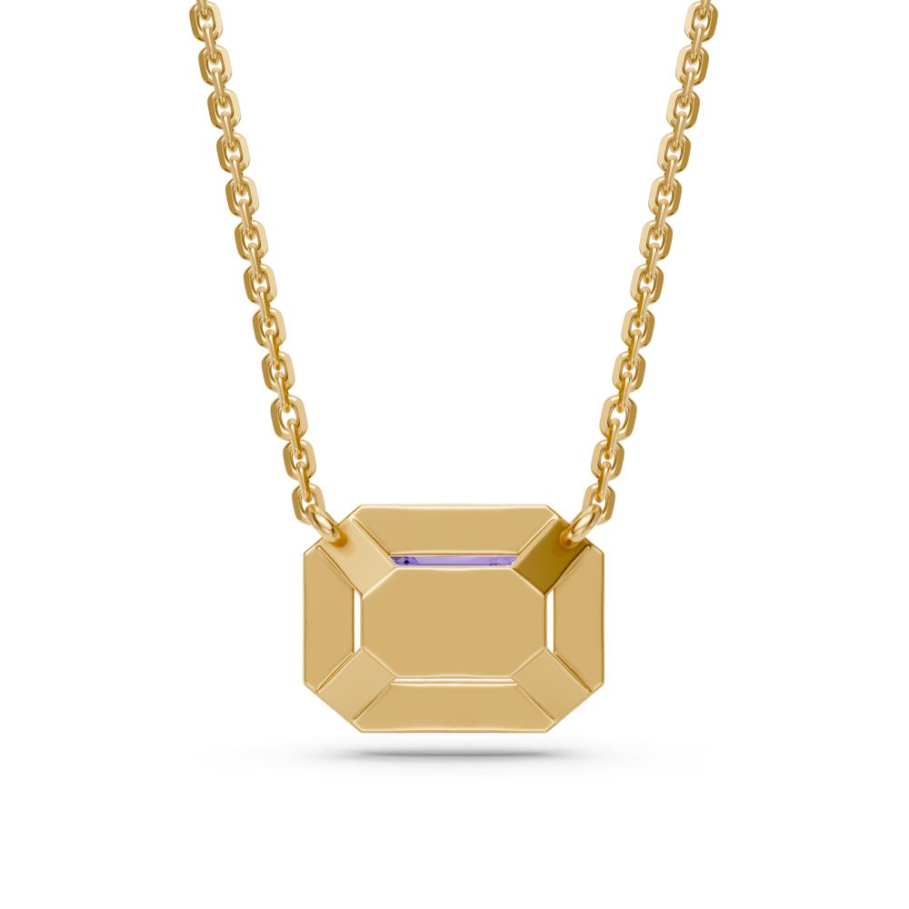 Yellow Gold Necklace with Tanzanite Stone