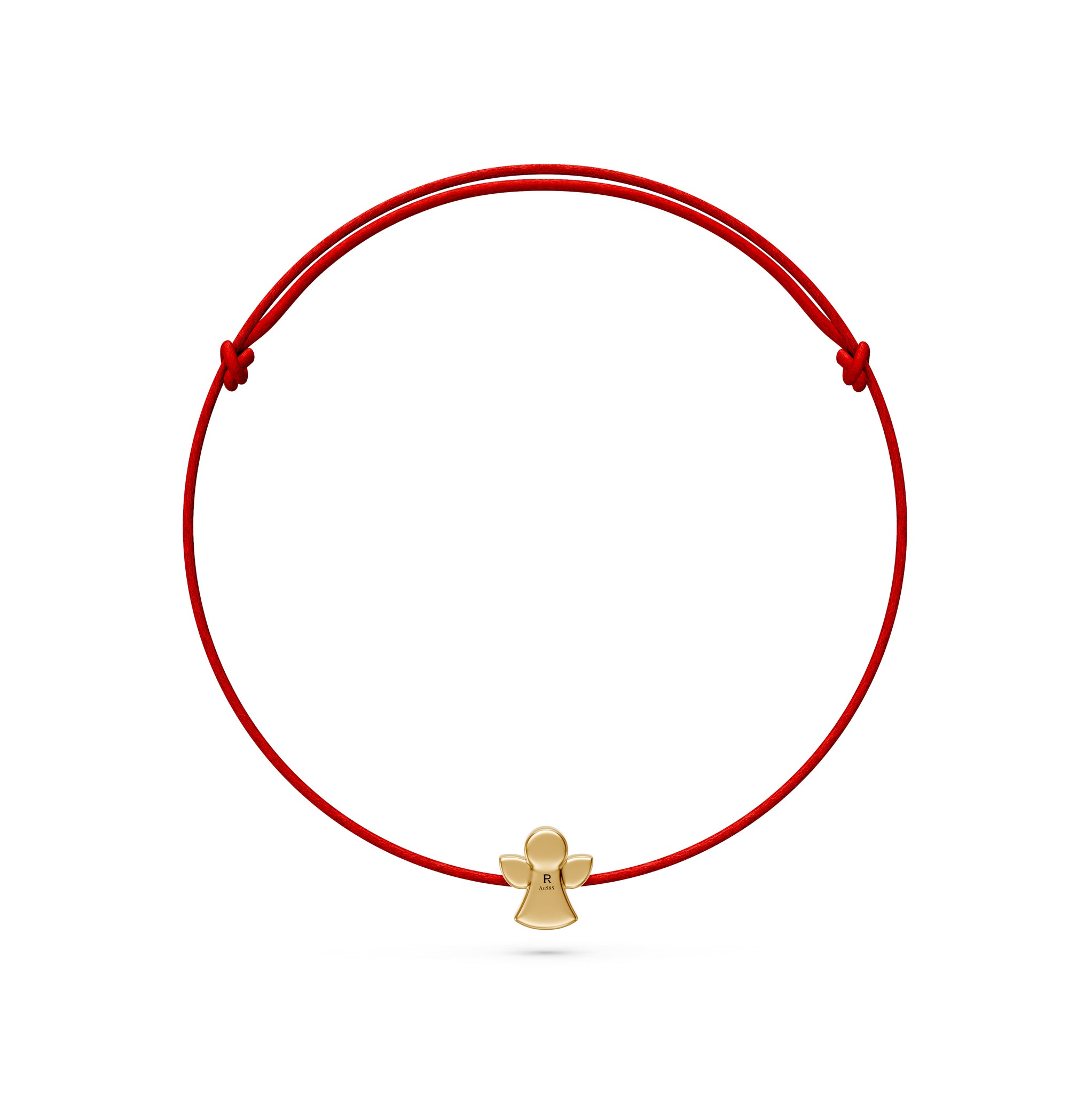 String Bracelet with Diamond in Yellow Gold "Angel"