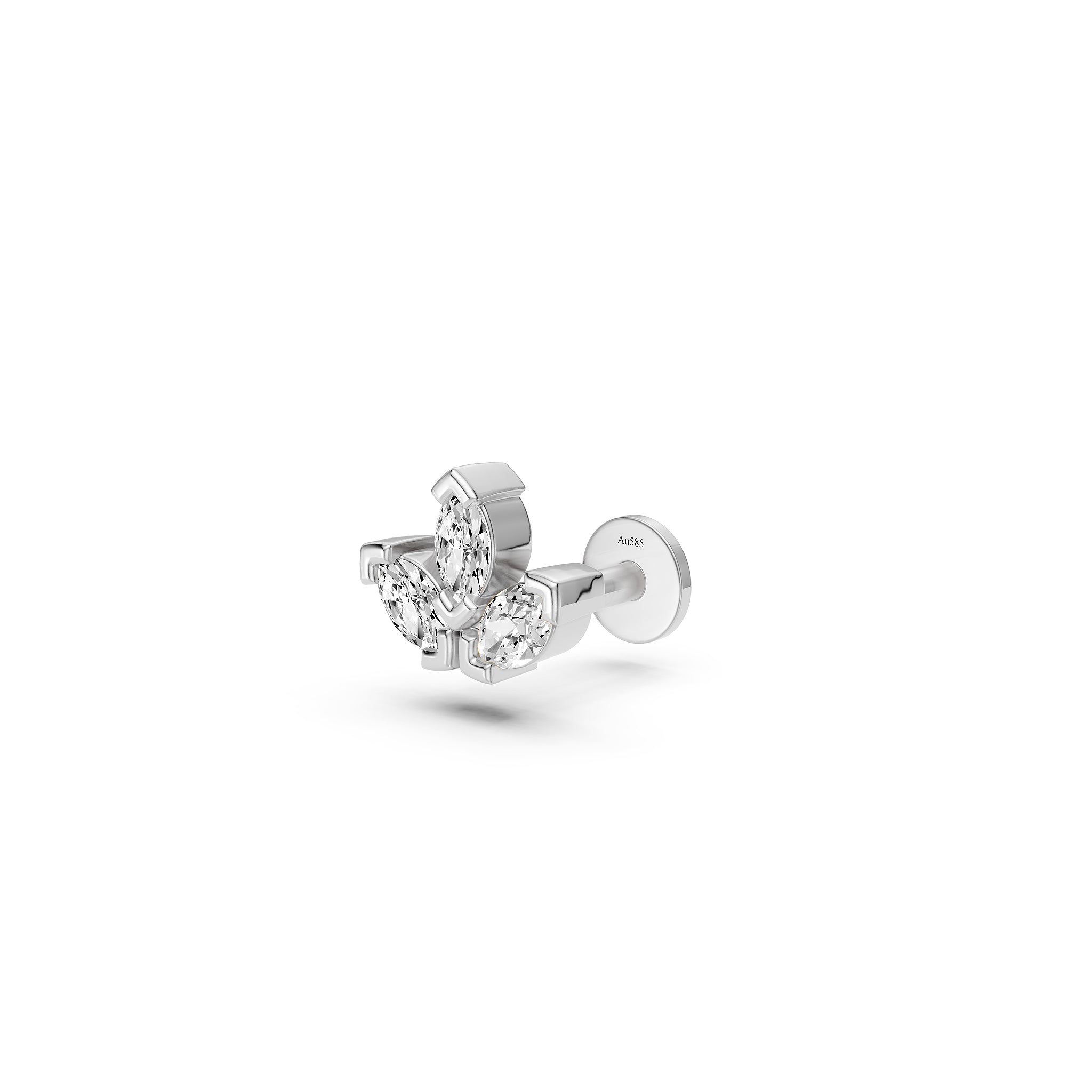 Diamond Piercing in White Gold