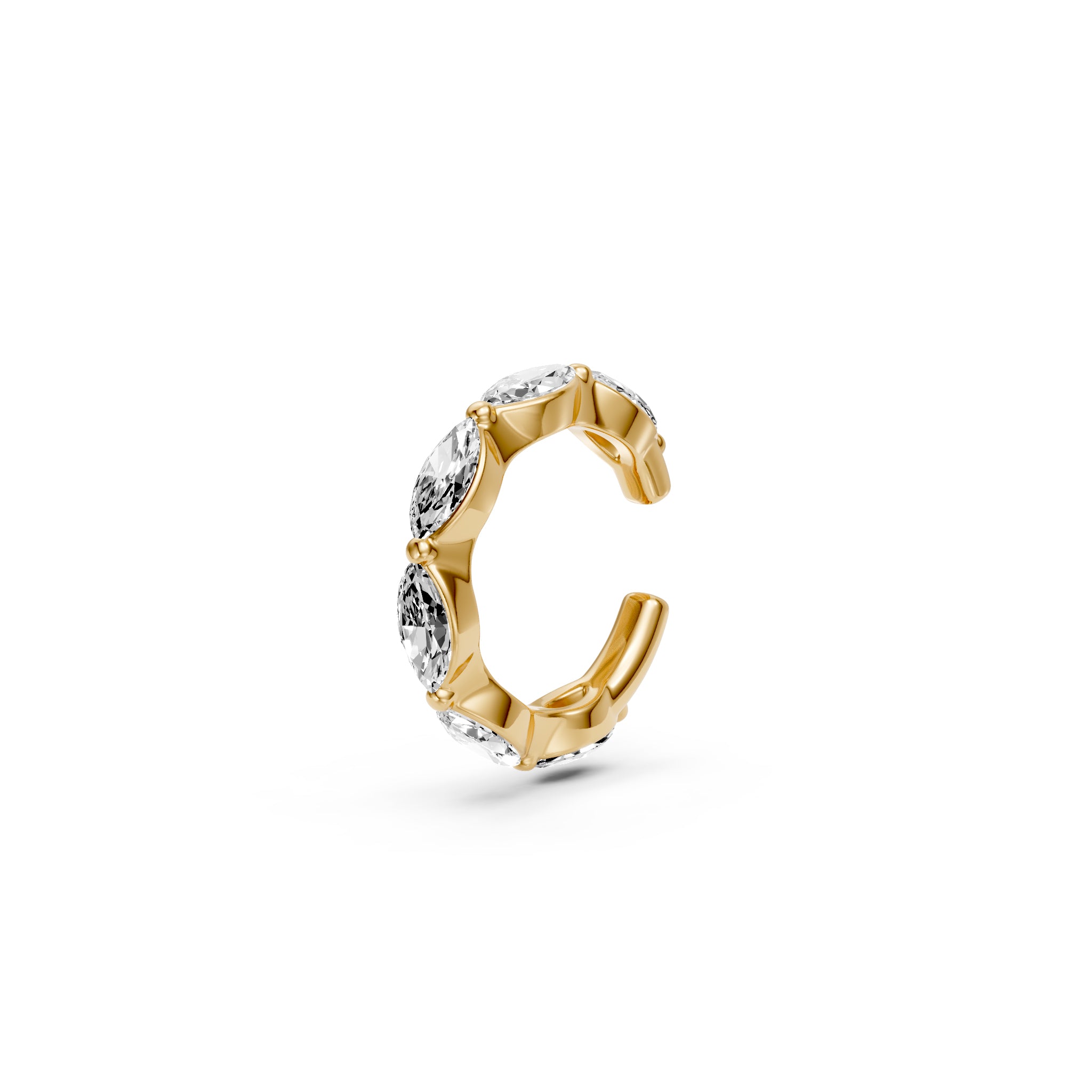 Diamond Cuff Earring in Yellow Gold