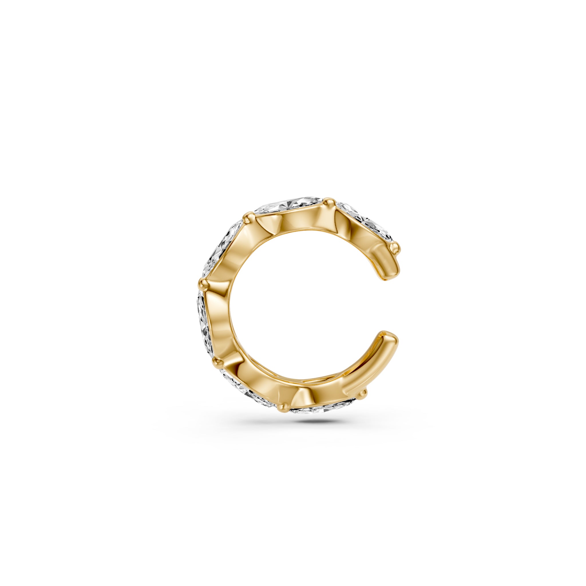 Diamond Cuff Earring in Yellow Gold