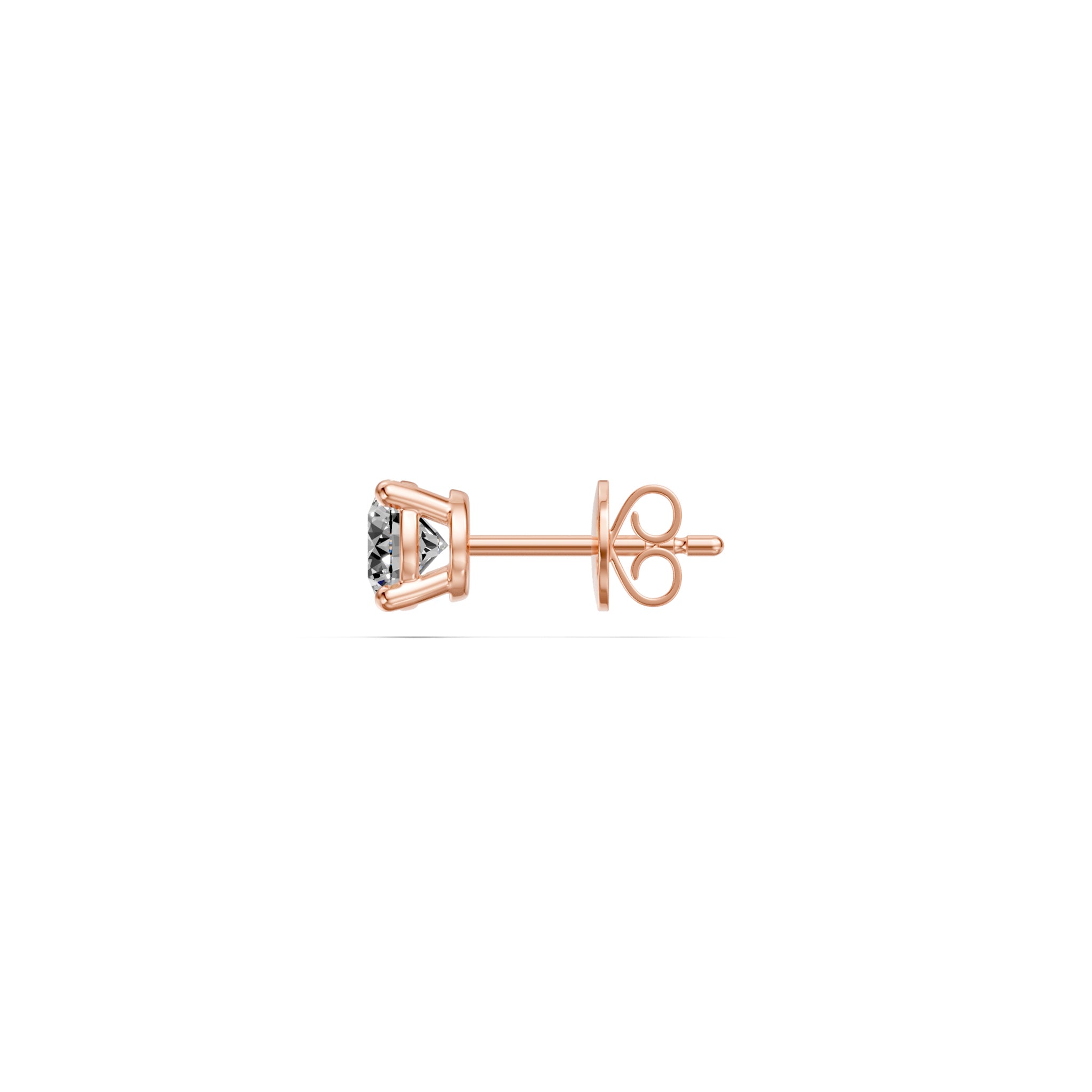 Diamond Stud Earrings in Rose Gold