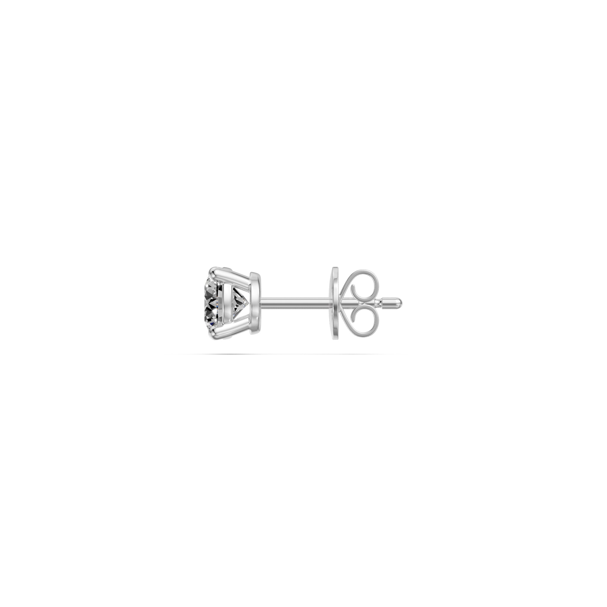Diamond Stud Earrings in White Gold