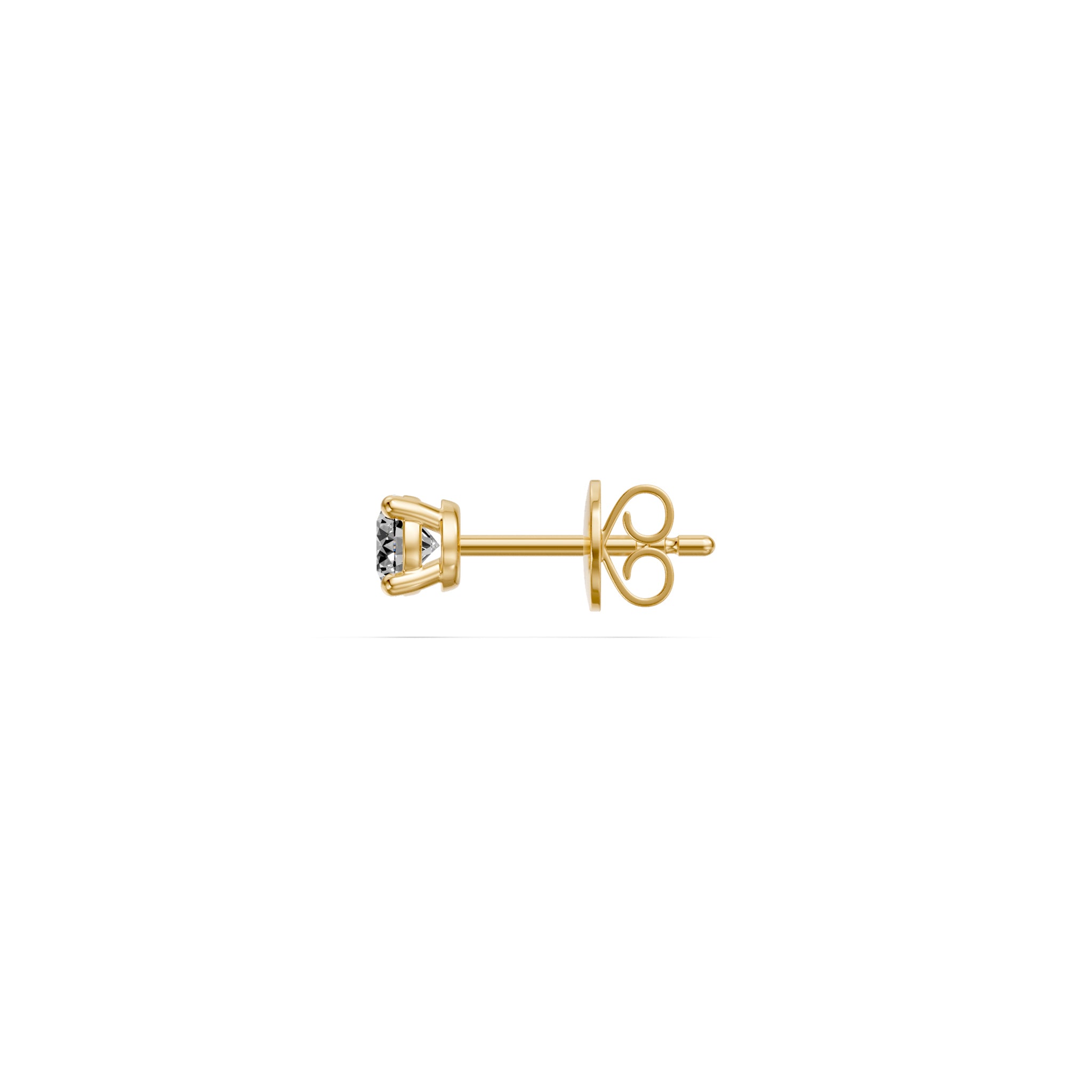 Diamond Stud Earrings in Yellow Gold