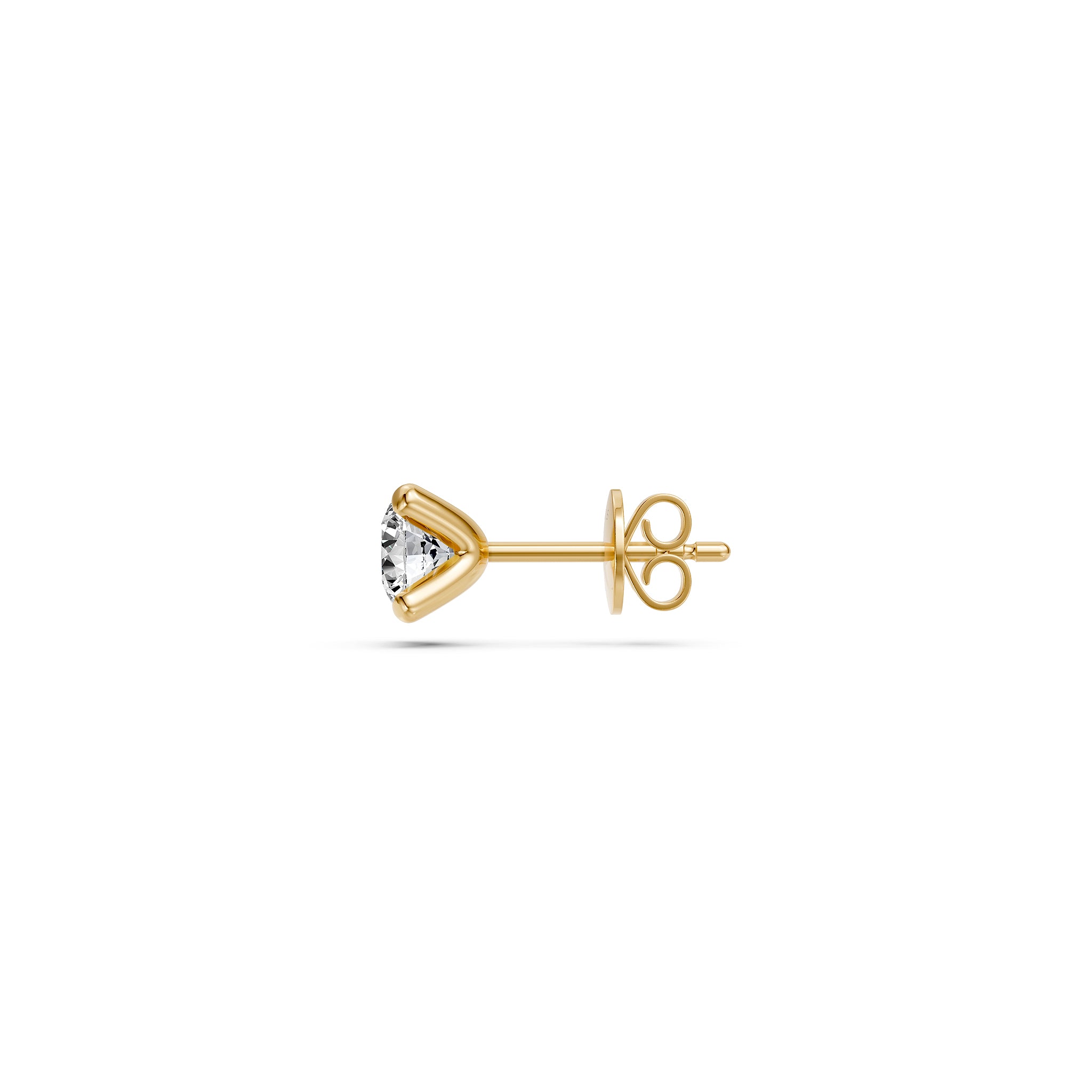 Diamond Stud Earrings in Yellow Gold