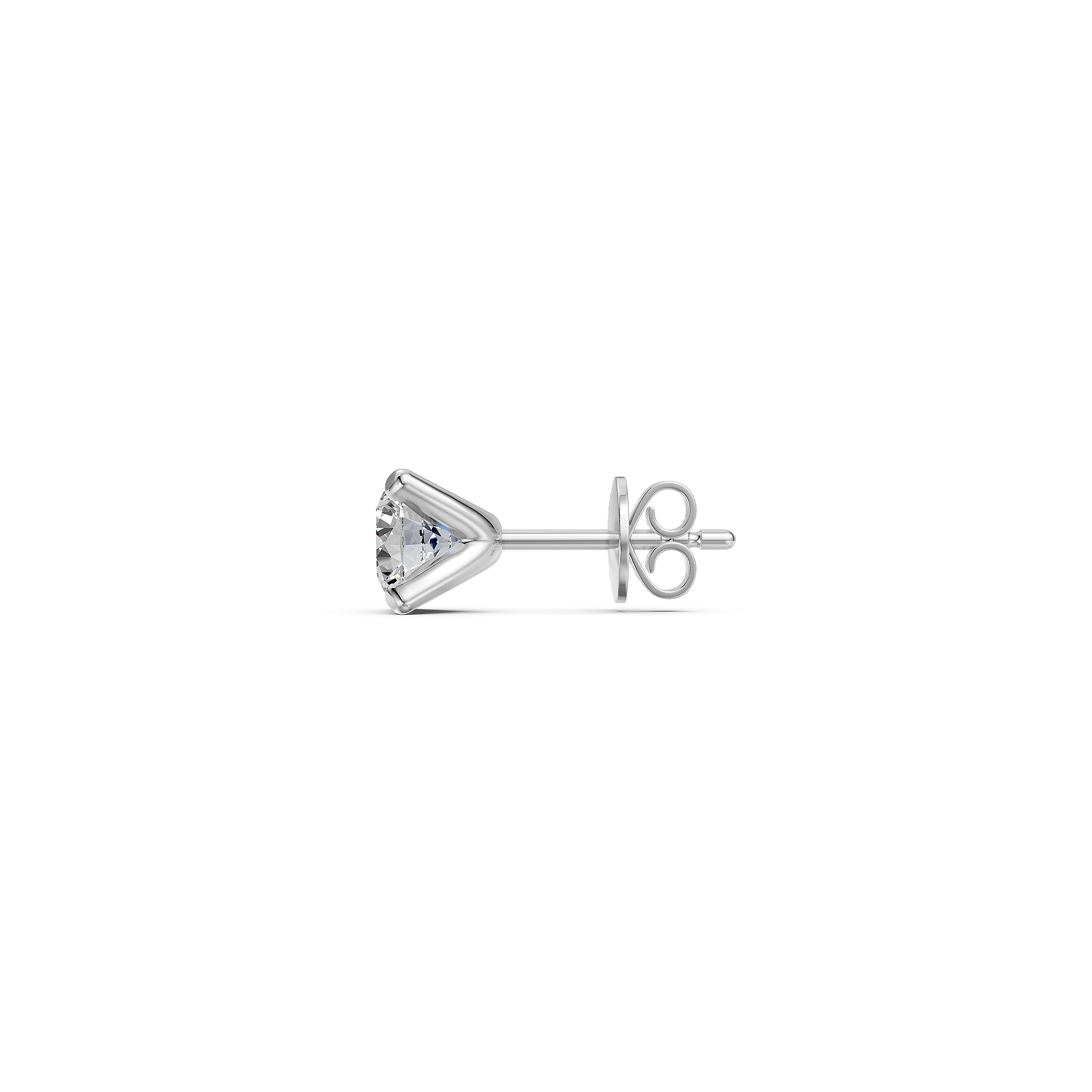 Diamond Stud Earrings in White Gold
