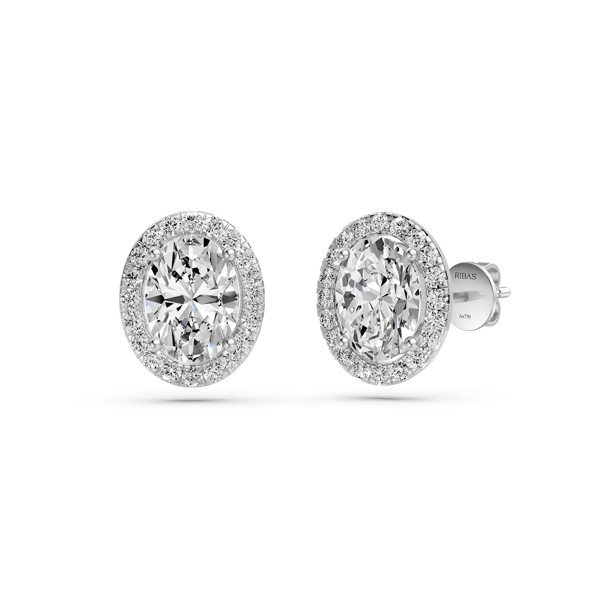 Diamond Earrings in White Gold