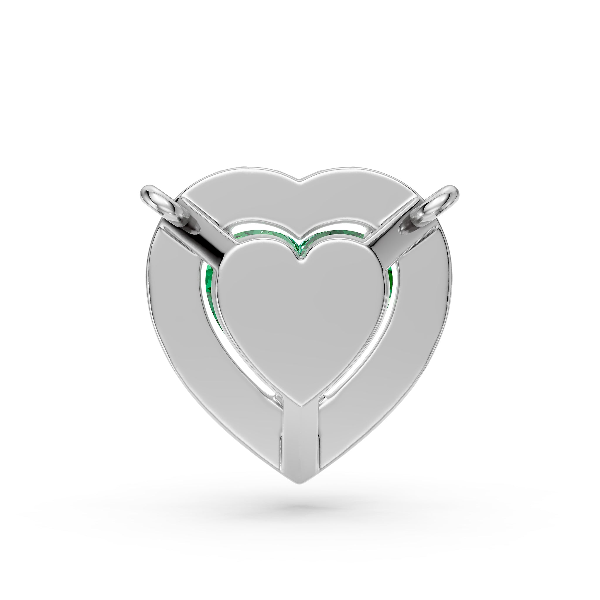 Balto aukso kaklo papuošalas su tsavoritu ir deimantais