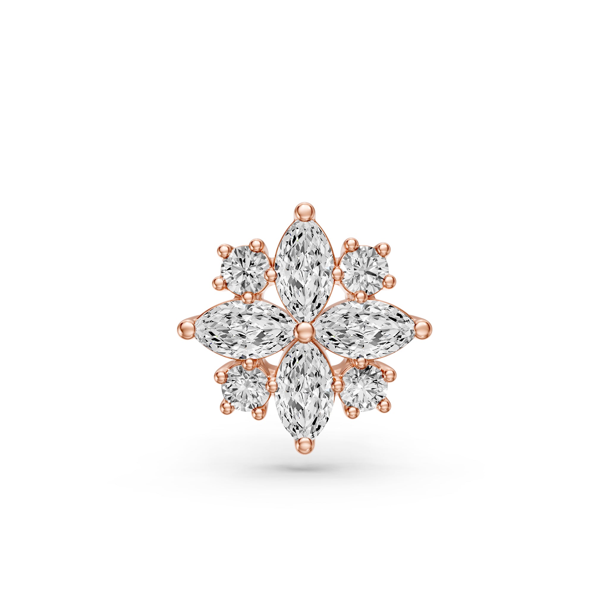 Diamond Piercing in Rose Gold