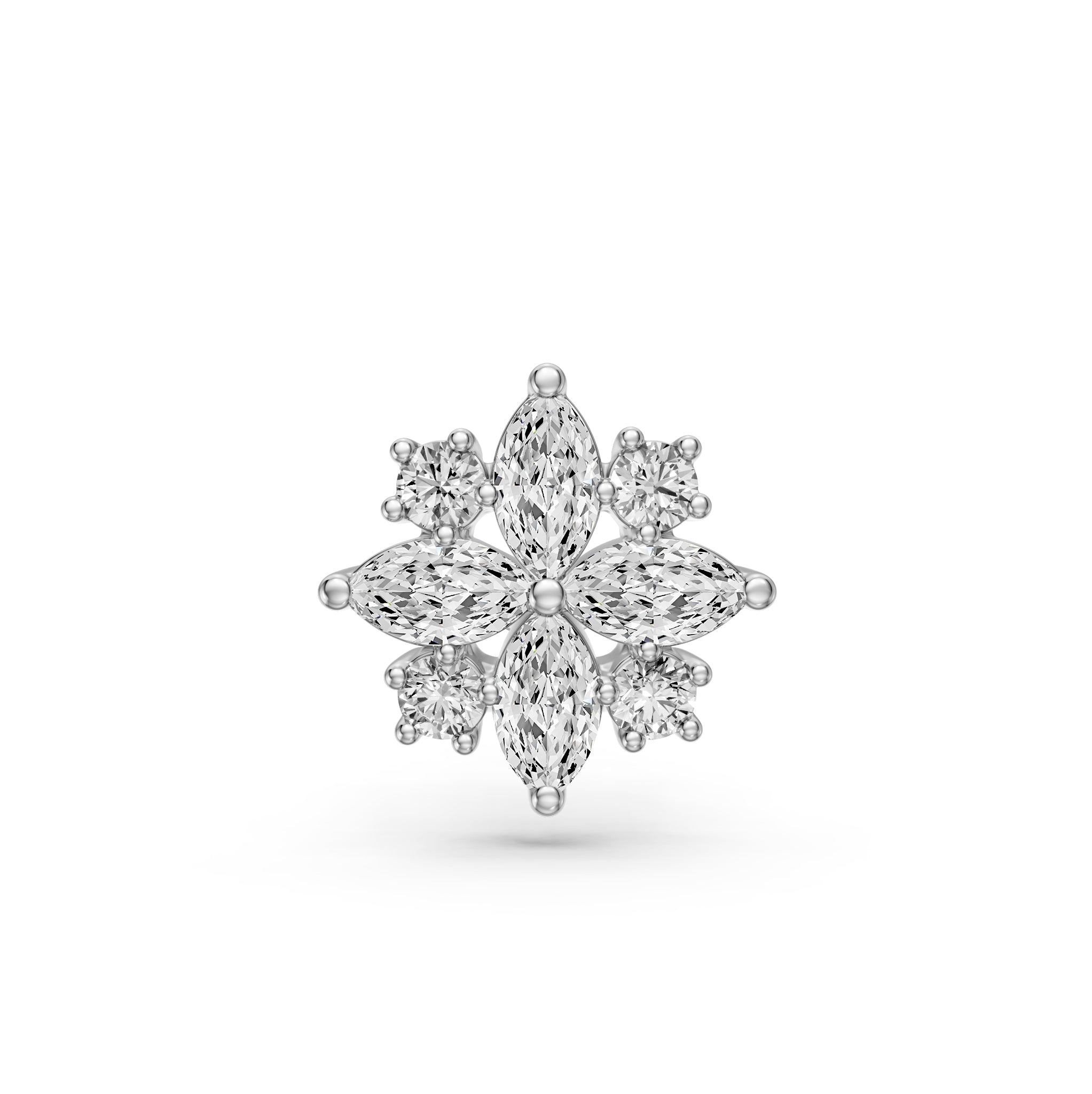 Diamond Piercing in White Gold