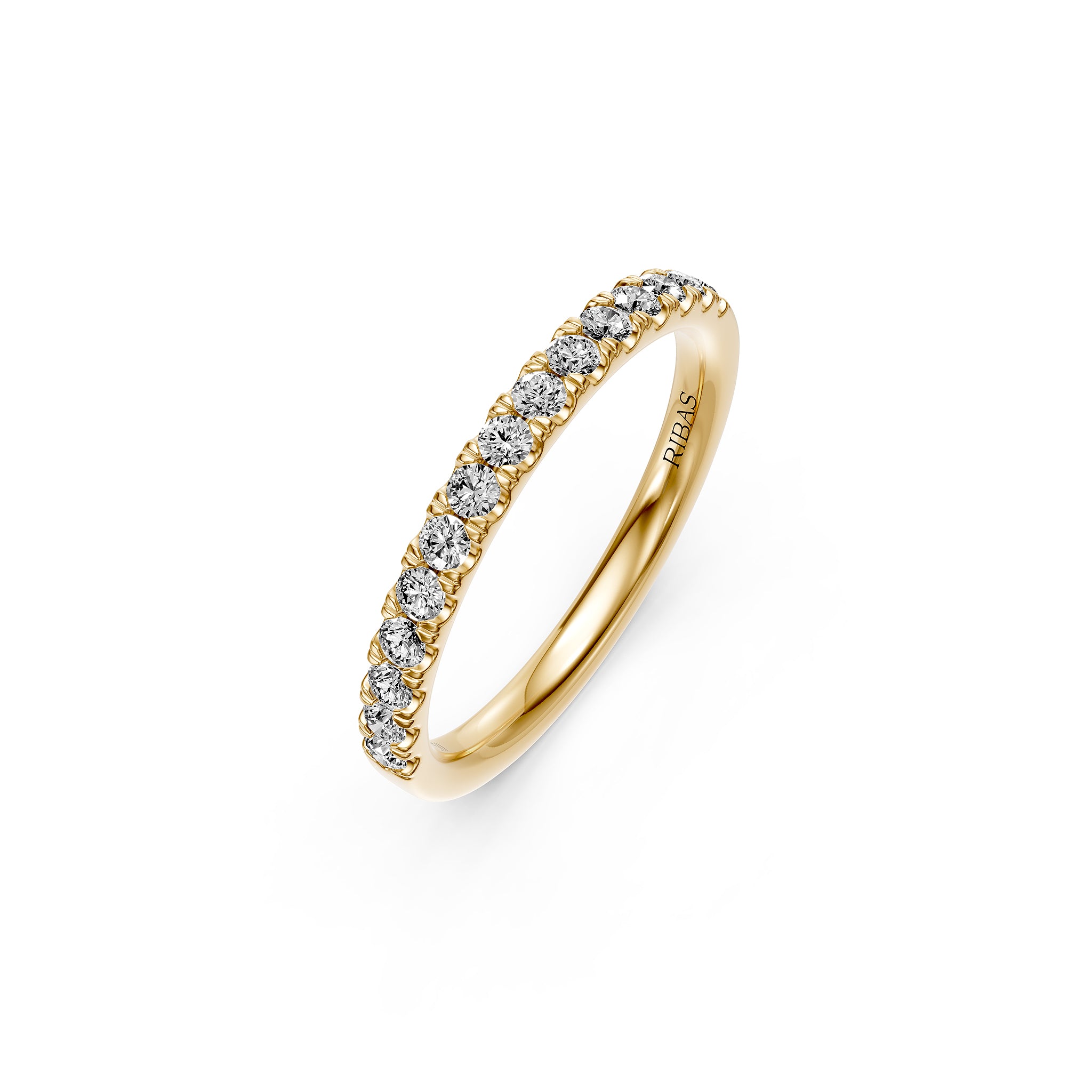 Diamond Band Ring in Yellow Gold