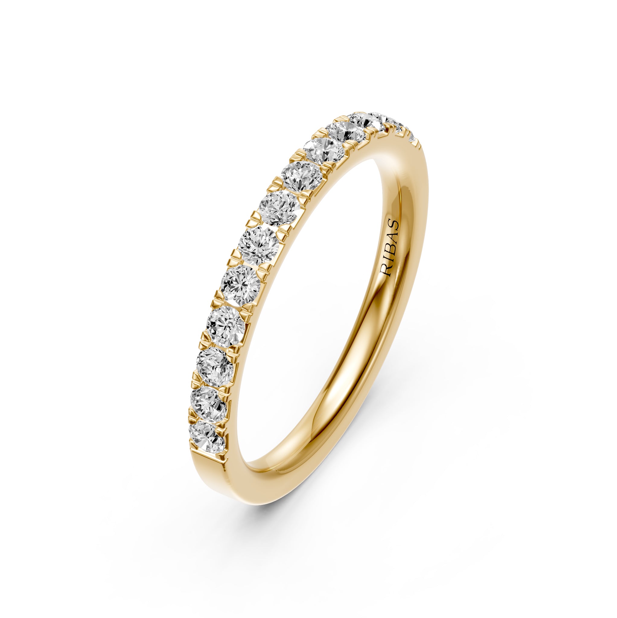 Diamond Band Ring in Yellow Gold