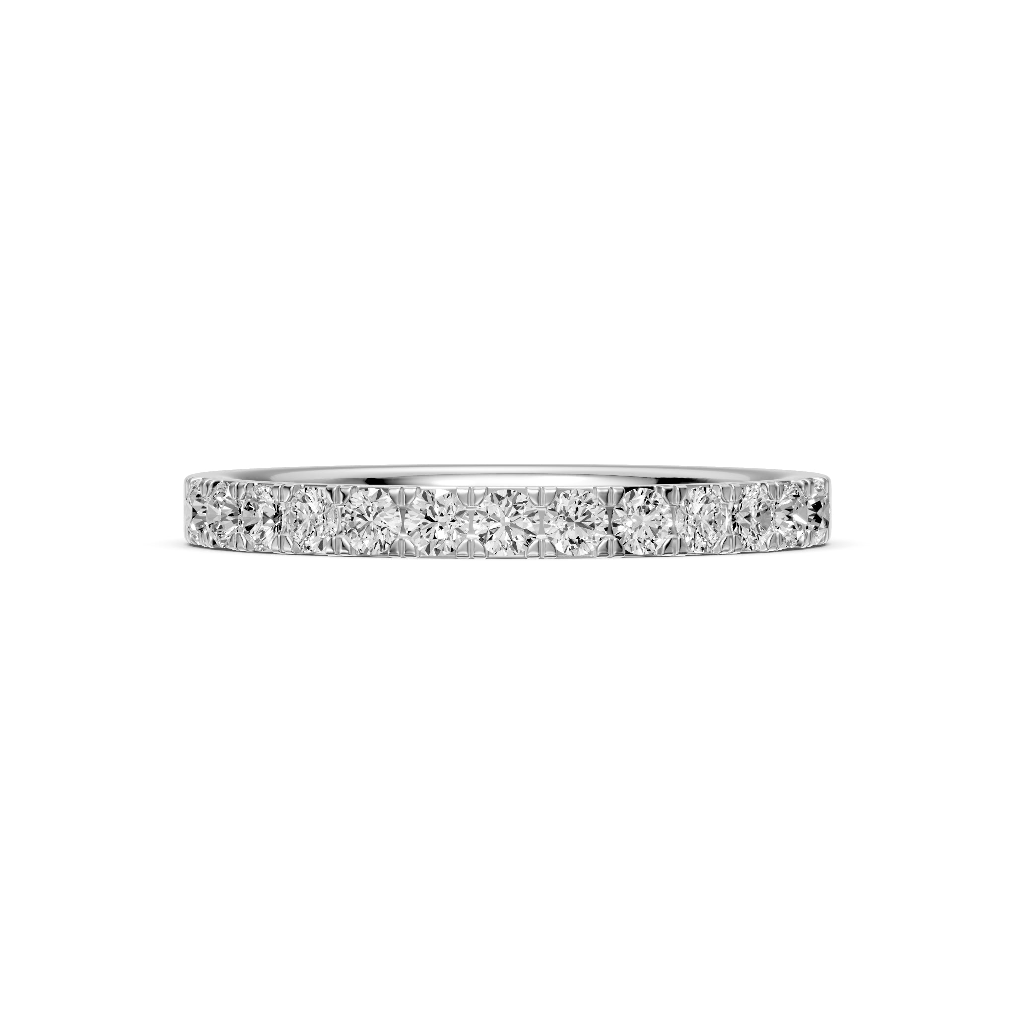 Diamond Band Ring in White Gold