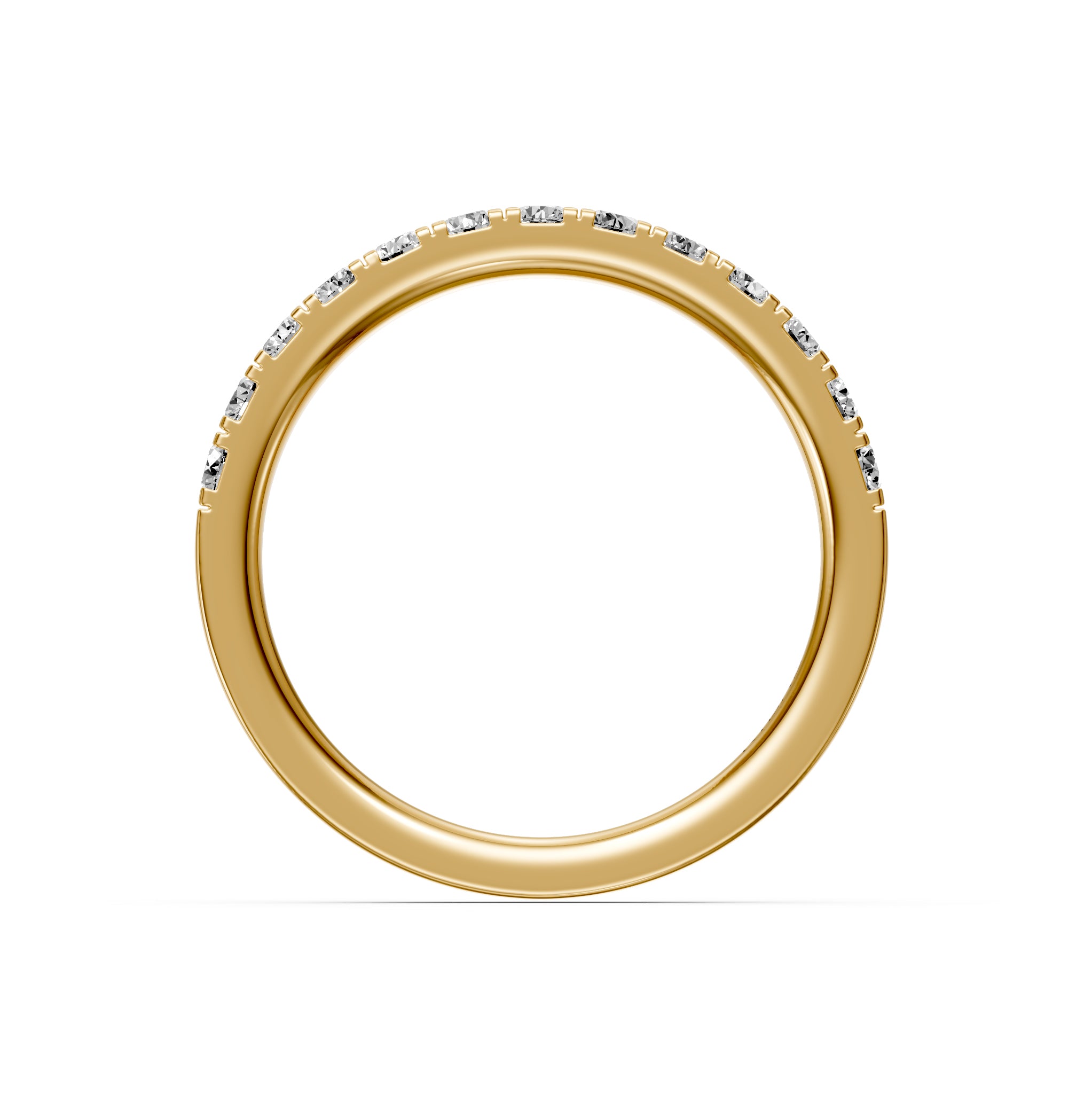 Diamond Band Ring in Yellow Gold