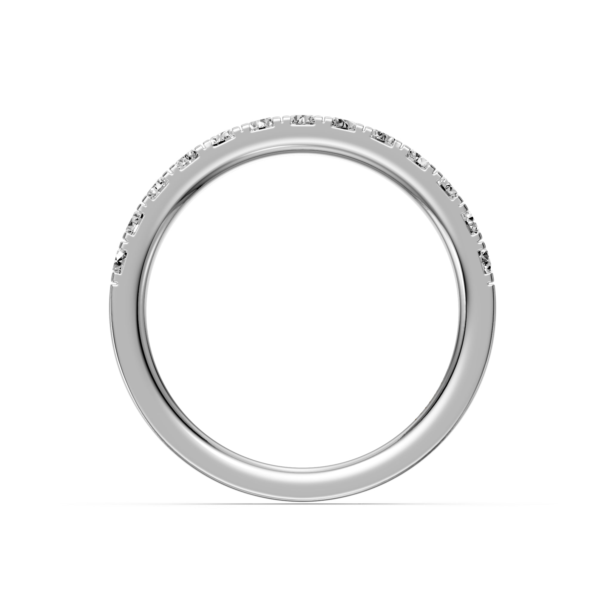 Diamond Band Ring in White Gold