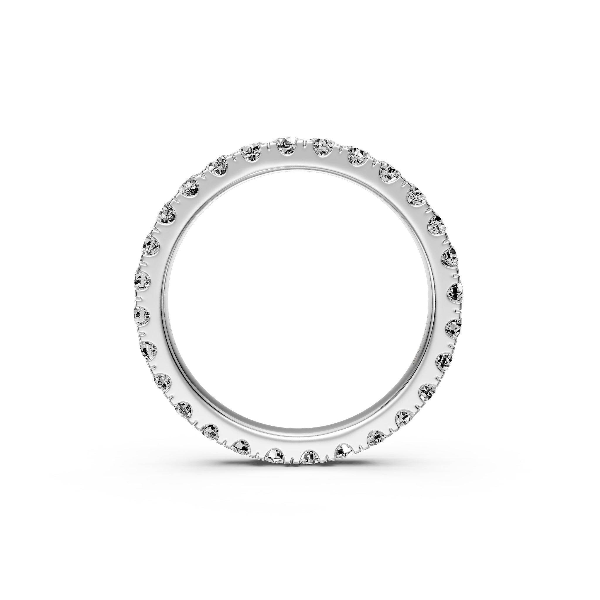 Balto aukso žiedas su deimantais