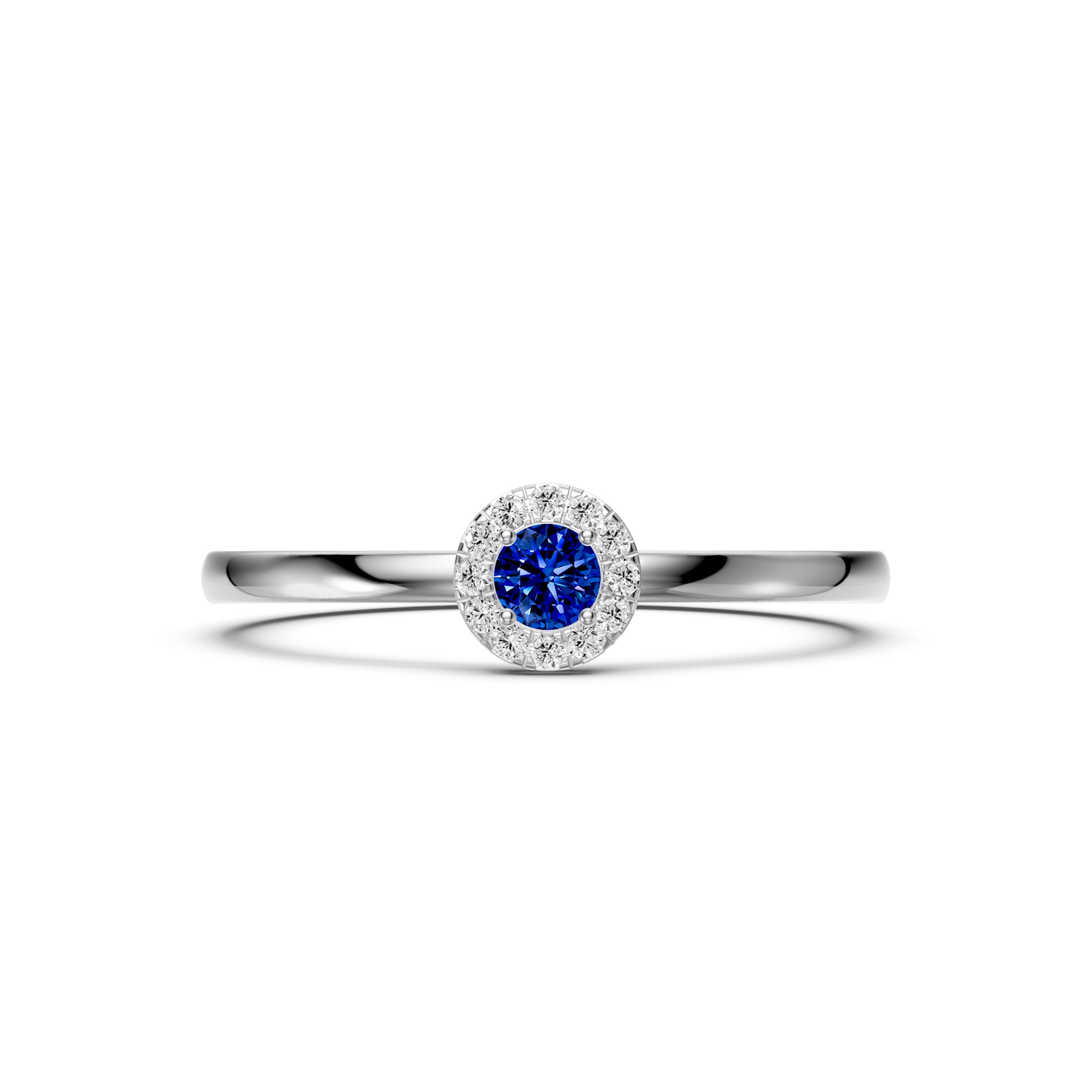 Emerald and Diamond Ring in White Gold