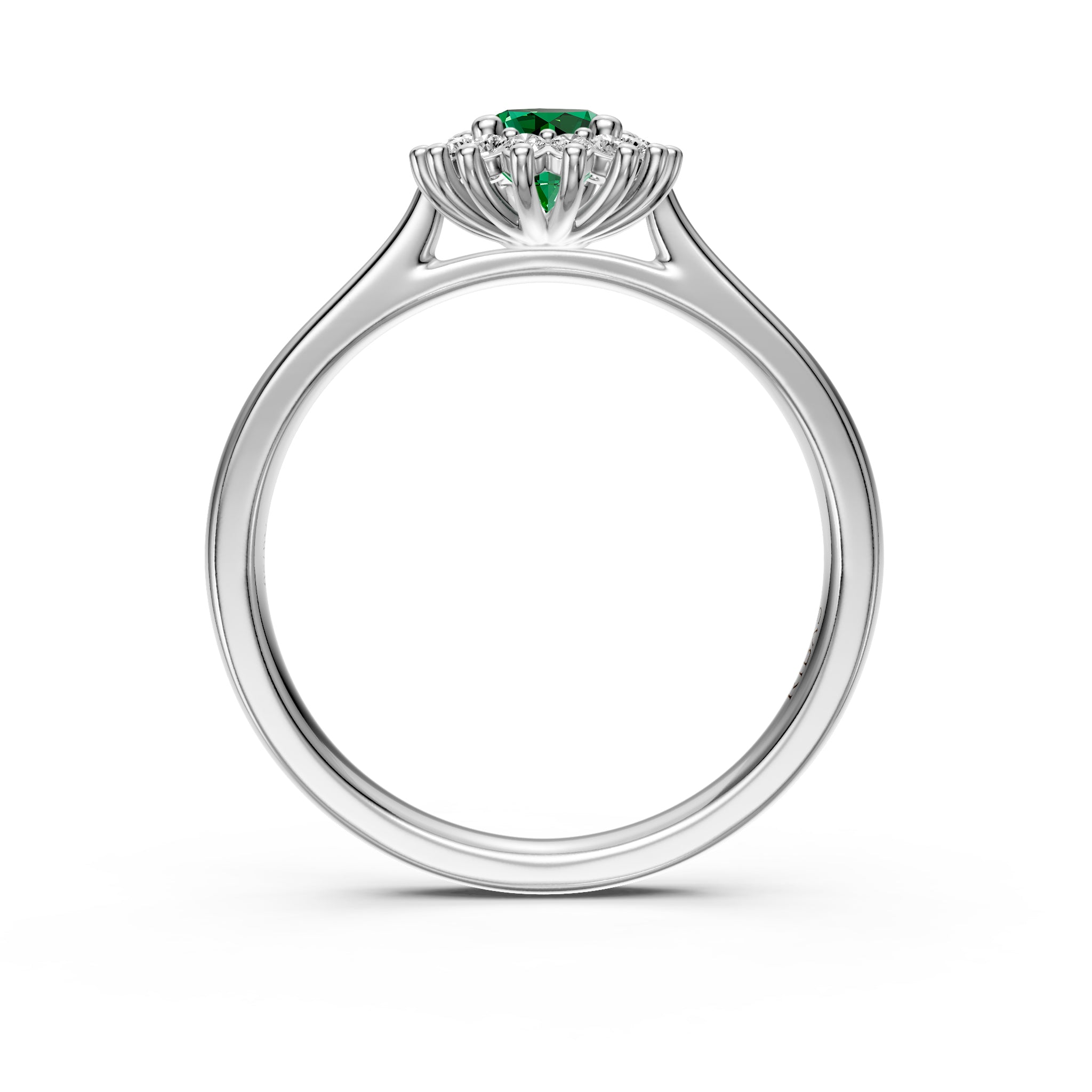 Diamond Ring with Tanzanite in White Gold