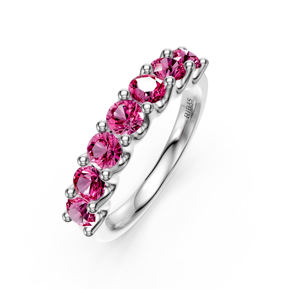 Diamond Band Ring in White Gold