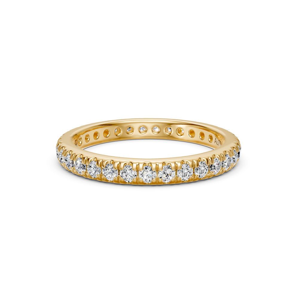 Diamond Band Ring in Yellow Gold