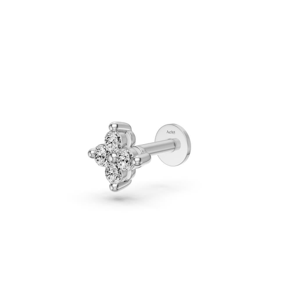Diamond Piercing in White Gold