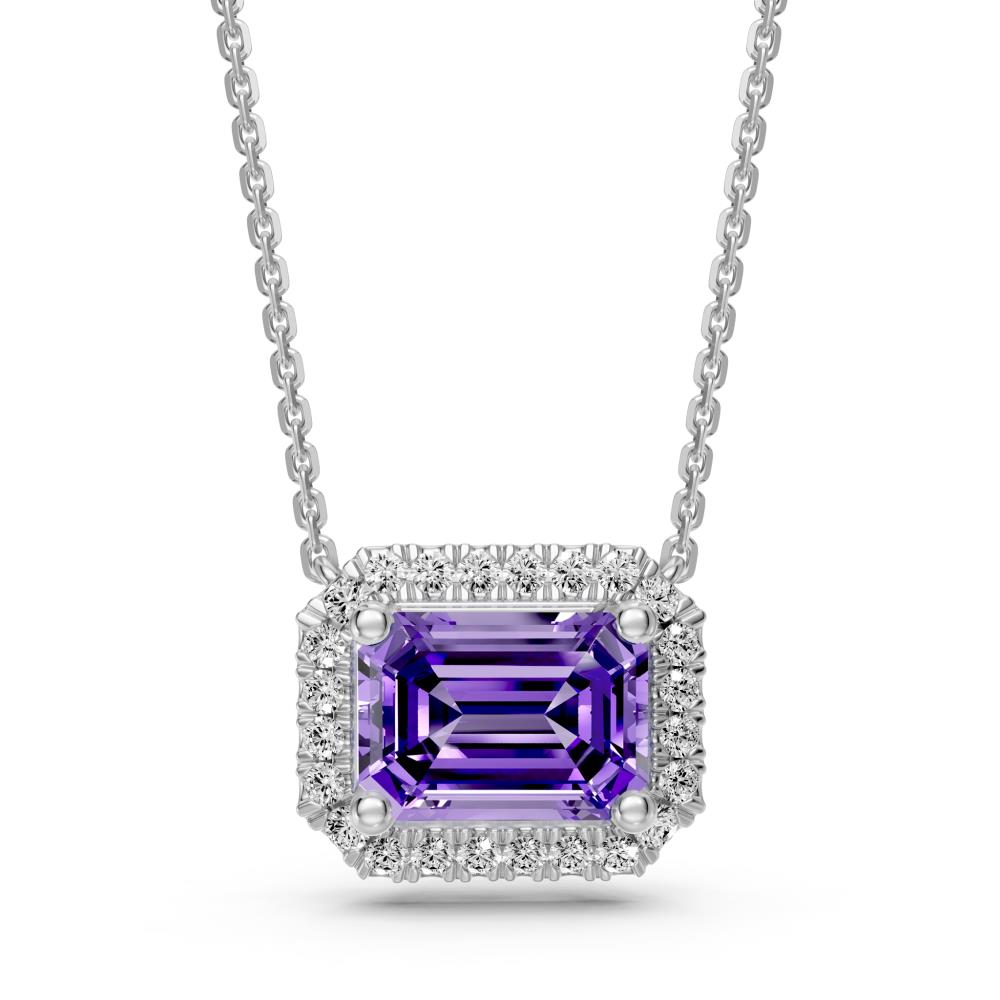 White Gold Necklace with Tanzanite Stone