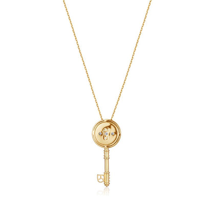 Diamond Necklace "Key" in Yellow Gold