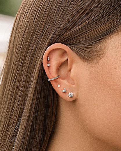 Diamond Piercing in White Gold