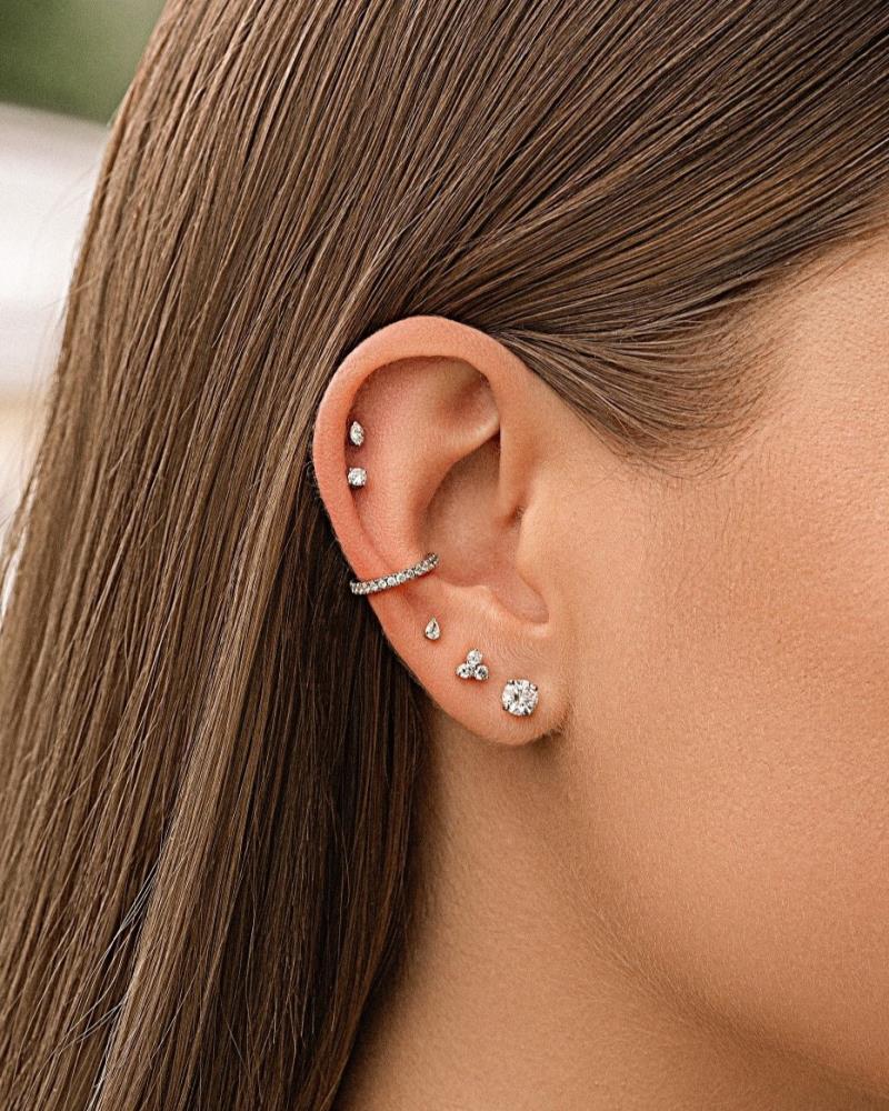 Diamond Piercing in Rose Gold