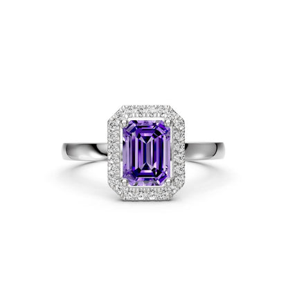 Tanzanite Diamond Ring in White Gold