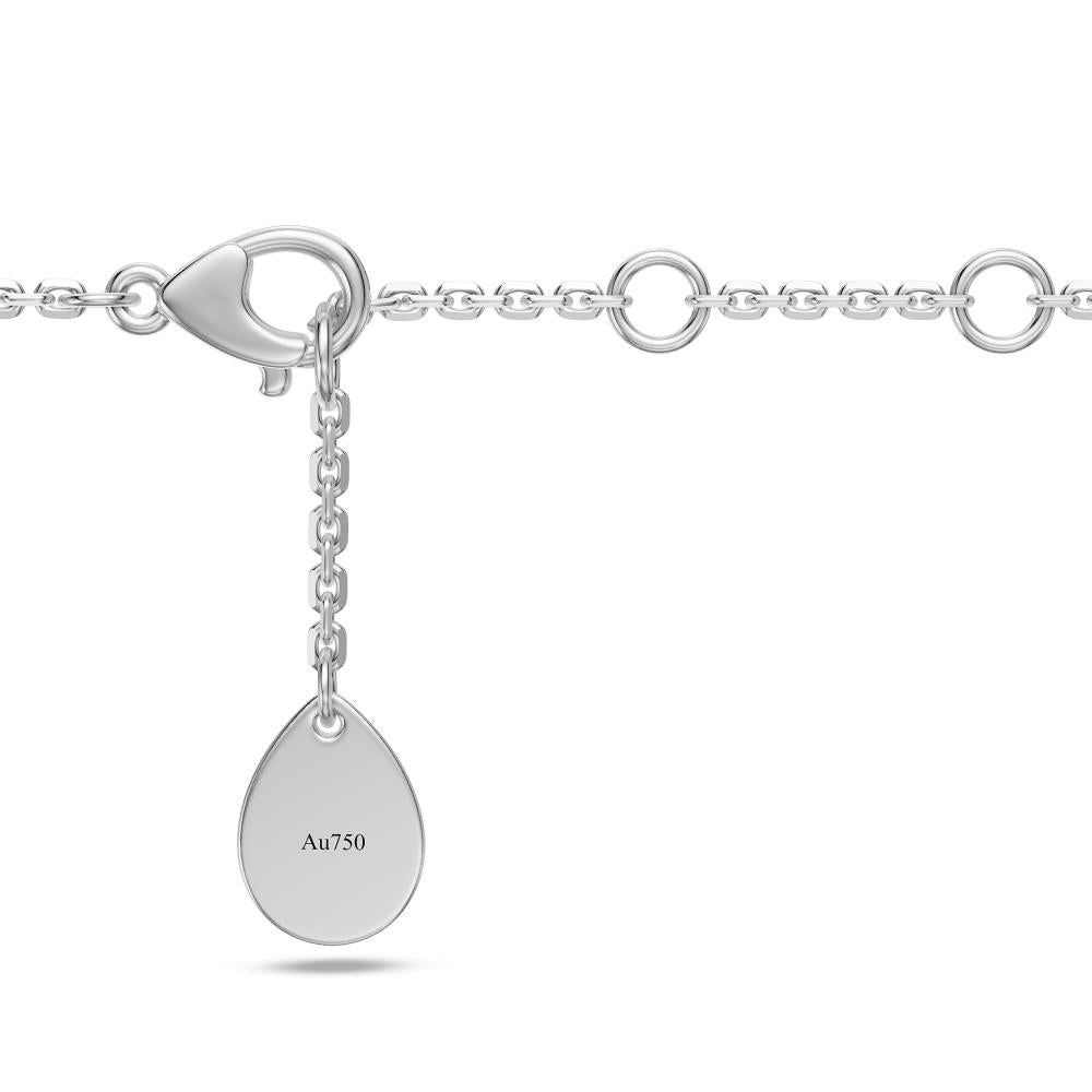 Pink Sapphire Bracelet with Diamonds in White Gold