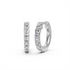 Diamond Hoop Earrings in White Gold