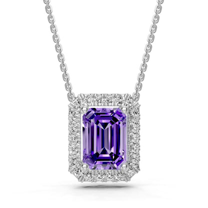 White Gold Necklace with Tanzanite Stone