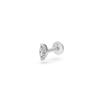 Marquise Diamond Piercing in White Gold