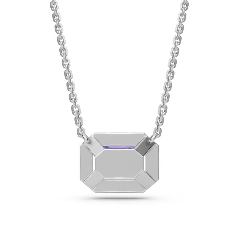 White Gold Necklace with Tanzanite Stone