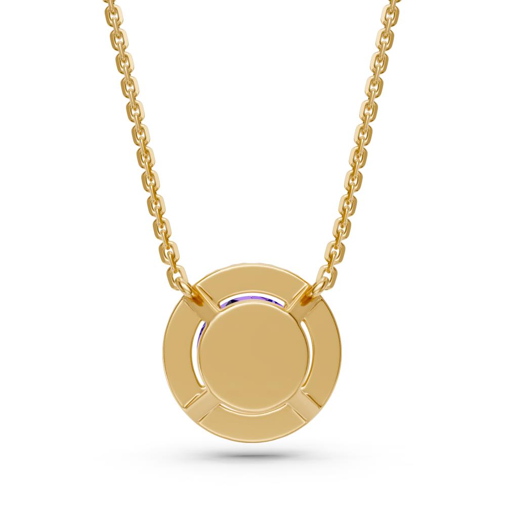 Yellow Gold Necklace with Tanzanite Stone