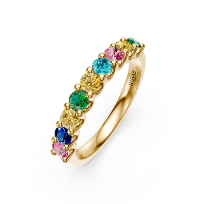 Sapphire Band Ring in Yellow Gold