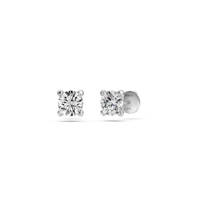 Diamond Stud Earrings in White Gold