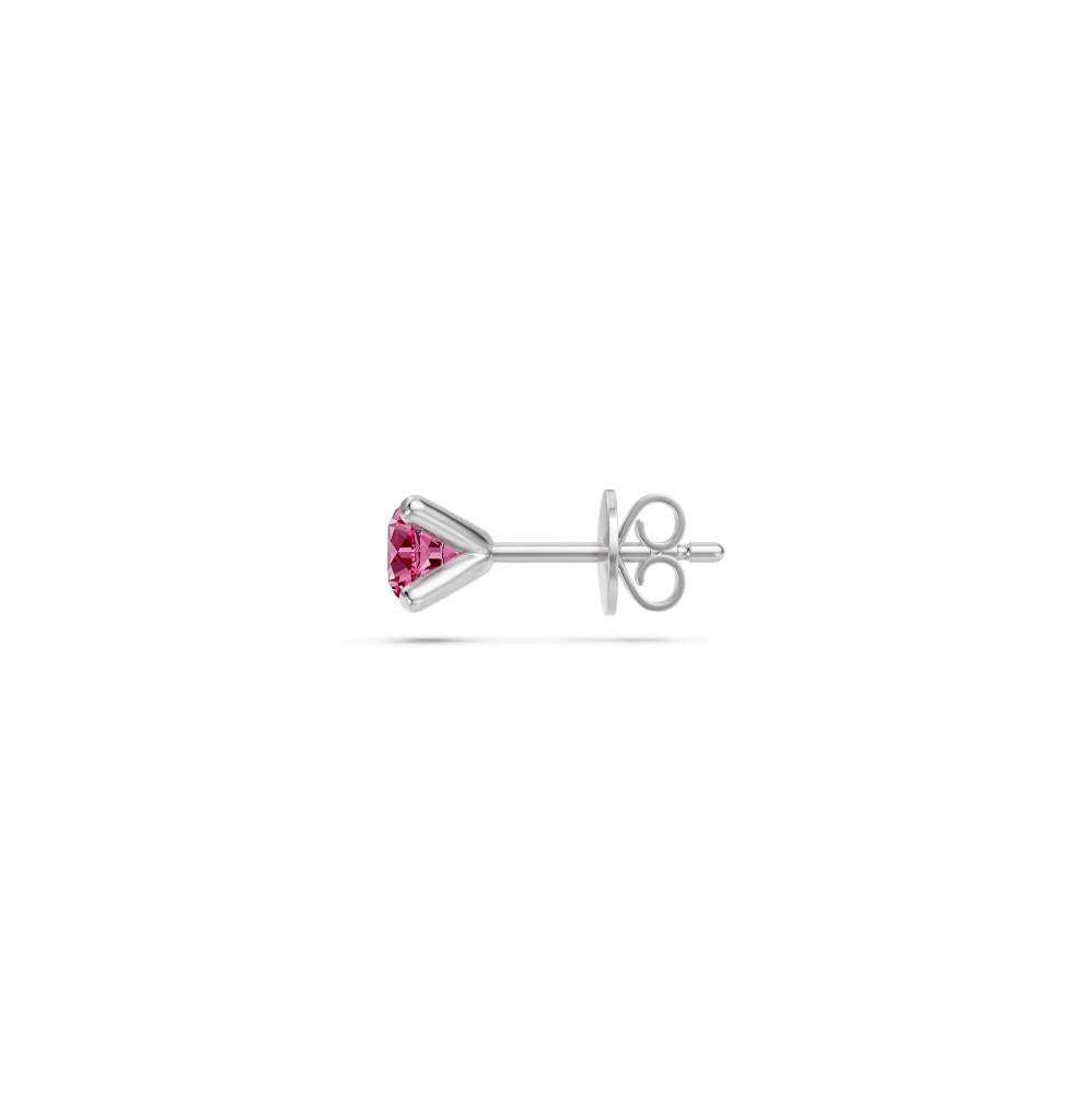Pink Sapphire Earring in White Gold