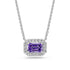 White Gold Necklace with Tanzanite Stone