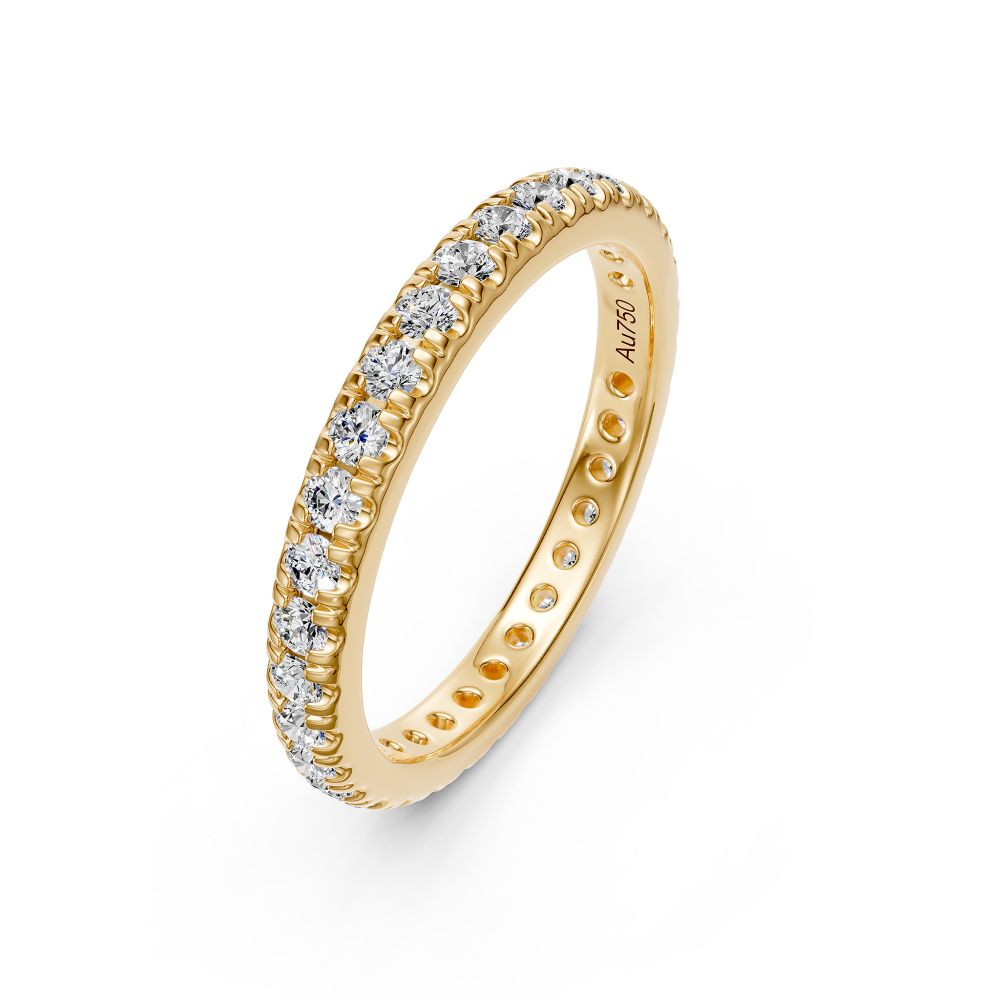 Diamond Band Ring in Yellow Gold