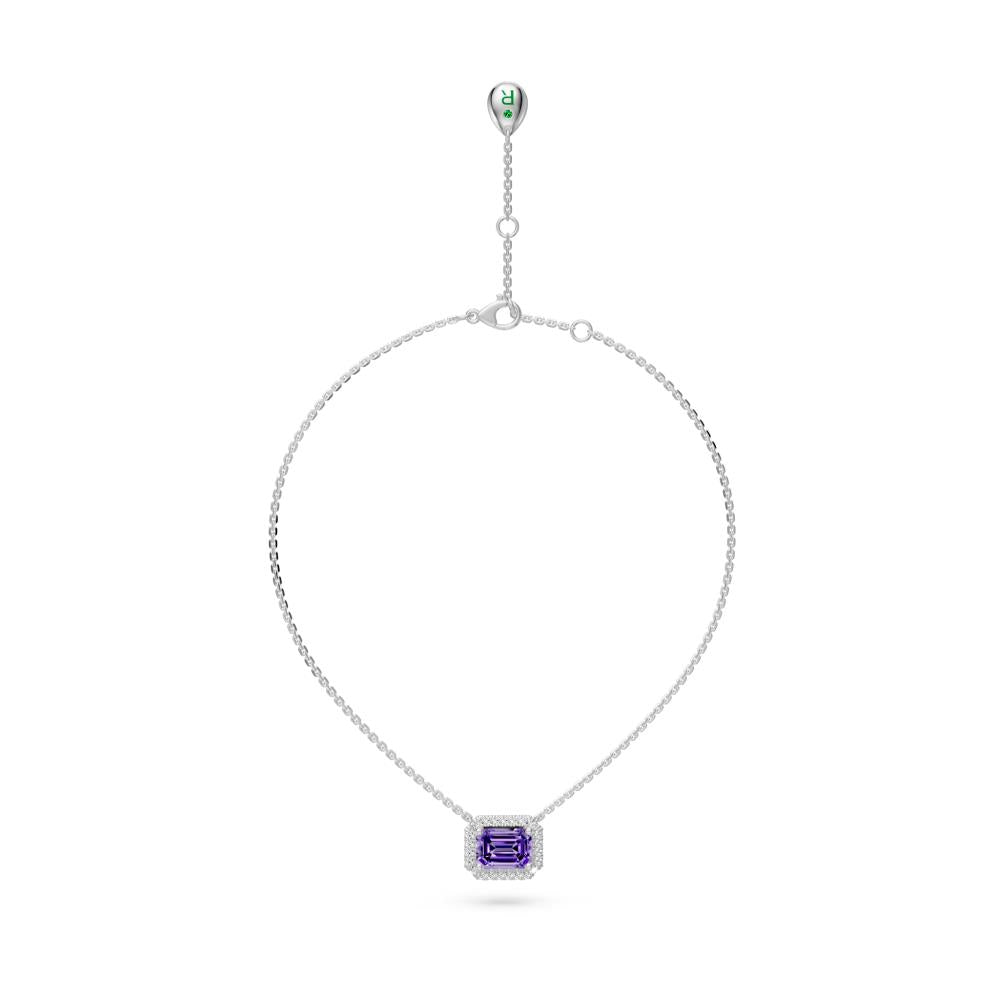 White Gold Necklace with Tanzanite Stone