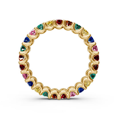 Sapphire Band Ring in Yellow Gold