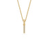 Mini Diamond Letter I Pendant in Yellow Gold