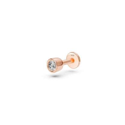 Solo Diamond Piercing in Rose Gold